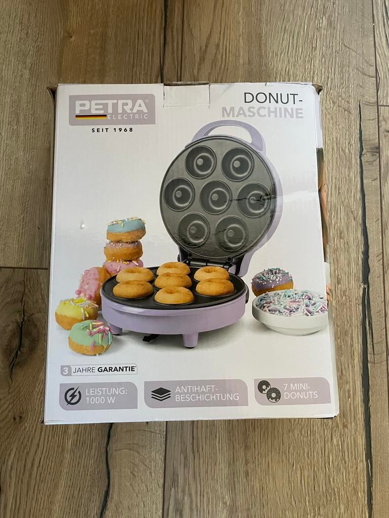 Petra Electric Donut Machine - 7 Mini-Donuts, 1000W, Ophalen of Verzenden, Nieuw