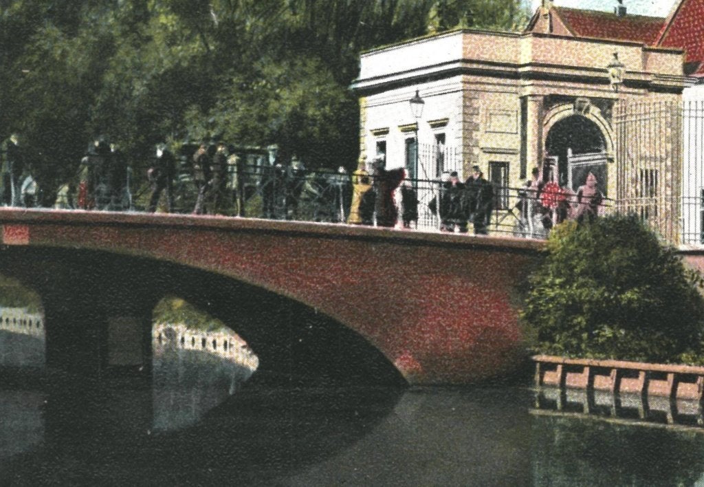 700221 Haarlem Houtpoortbrug 1905 Gelopen met postzegel, Ophalen of Verzenden, Voor 1920, Gelopen, Noord-Holland