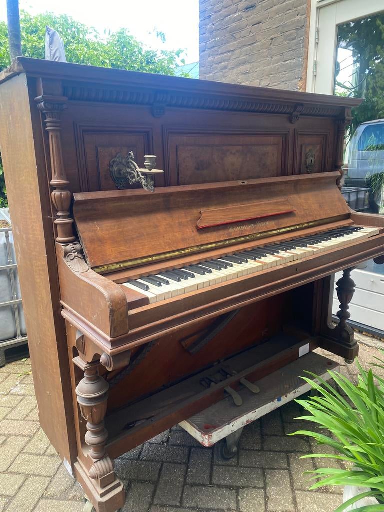 Piano, Ophalen, Gebruikt, Bruin, Piano