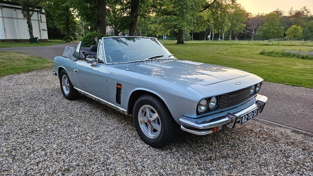 Jensen Interceptor Convertible – Britse elegantie, brute V8, Achterwielaandrijving, Zwart, Cabriolet, Blauw