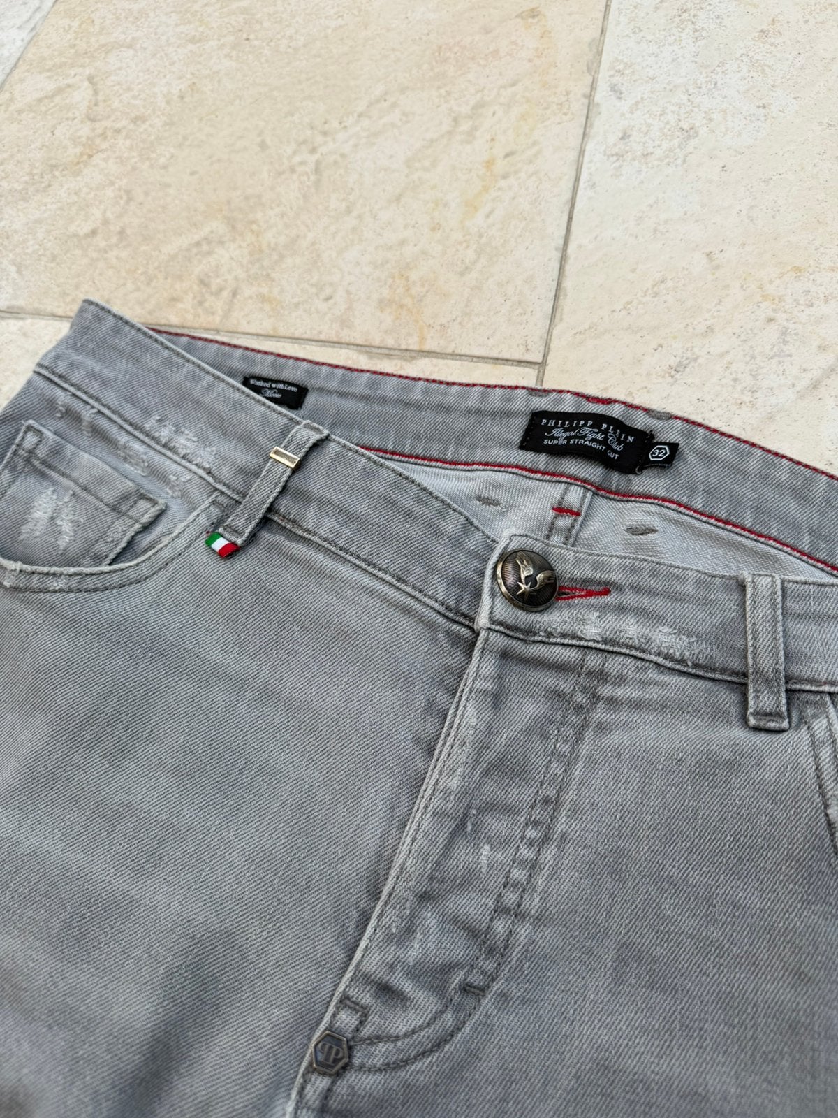 Philipp plein jeans, Ophalen of Verzenden, Zo goed als nieuw, Grijs, W32 (confectie 46) of kleiner