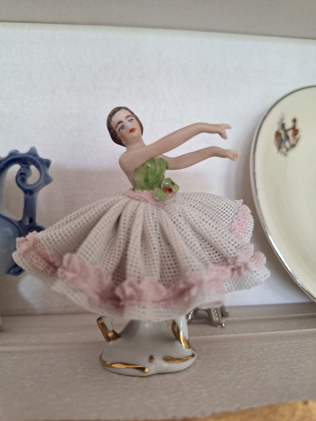 Vintage Porseleinen Ballerina Beeldje, Ophalen of Verzenden, Zo goed als nieuw
