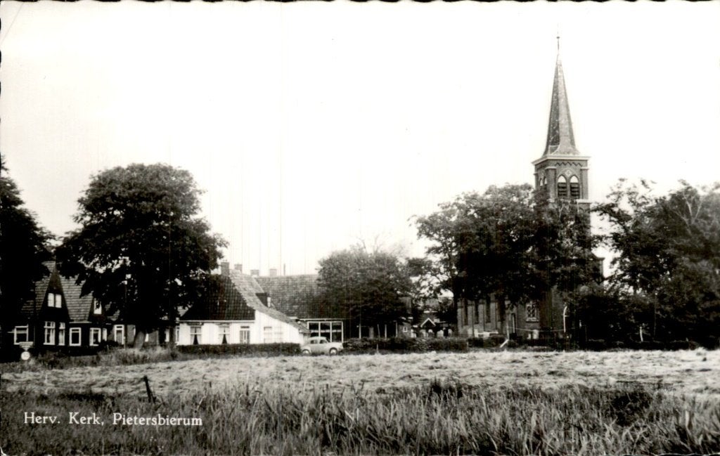 Pietersbierum - Herv. Kerk - Gezicht, Ophalen of Verzenden, 1940 tot 1960, Ongelopen, Friesland