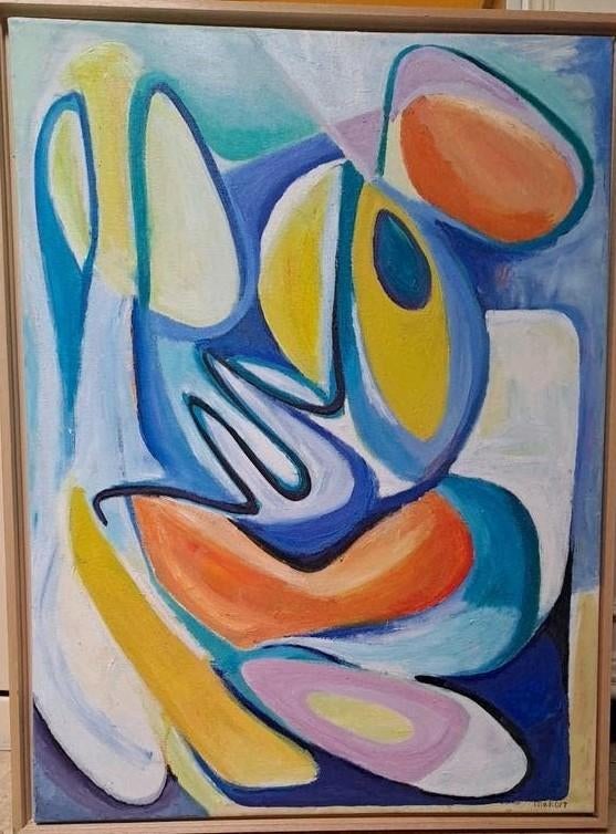 Abstract Schilderij - Lively, Ophalen of Verzenden