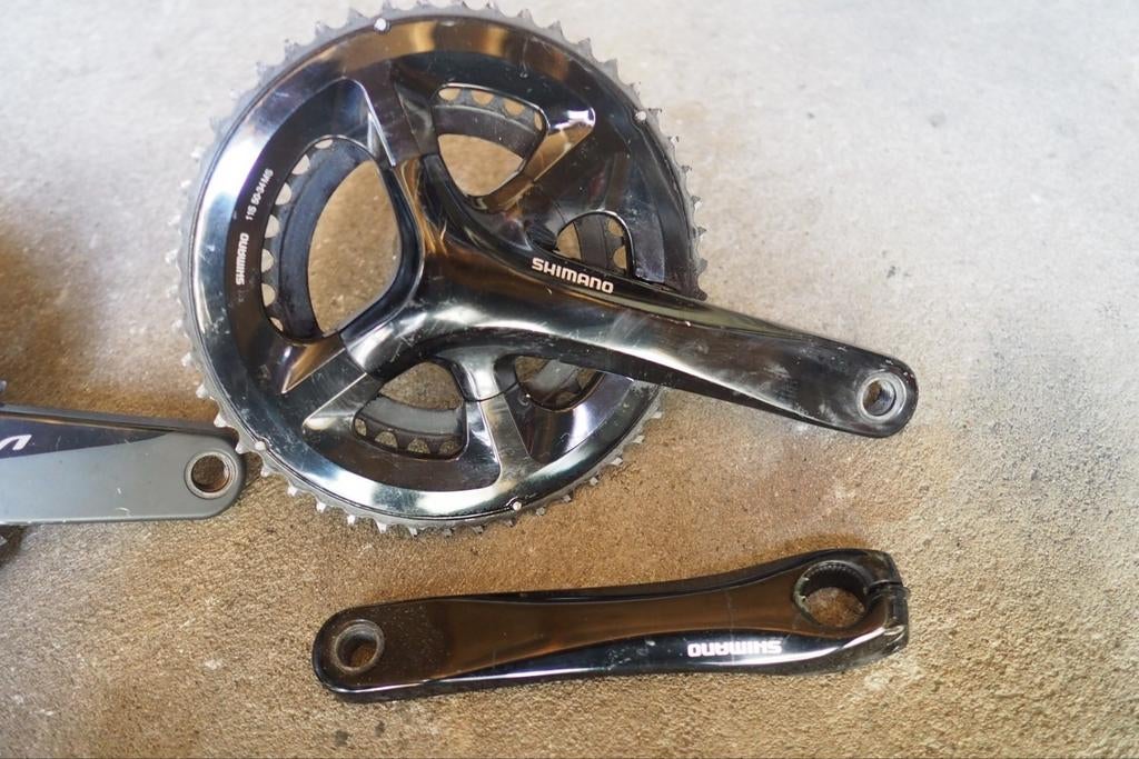Shimano crankset racefiets 2x11, Crankstel of Pedalen, Gebruikt, Shimano Ultegra, Ophalen of Verzenden