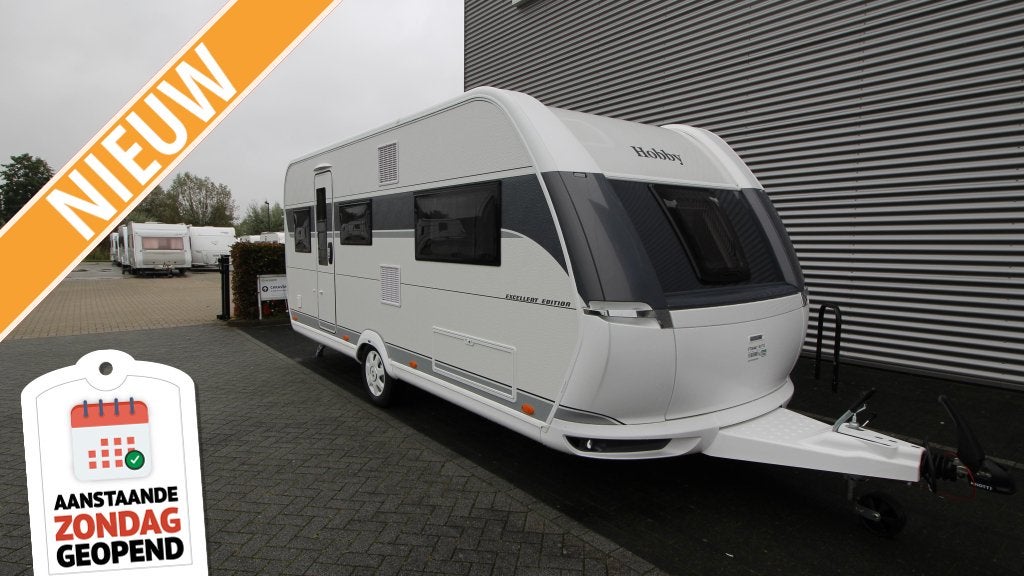 Hobby Excellent Edition 495 UL Dakluifel + 1800kg as, Caravans en Kamperen, Rondzit, Hobby, Schokbreker, Bedrijf