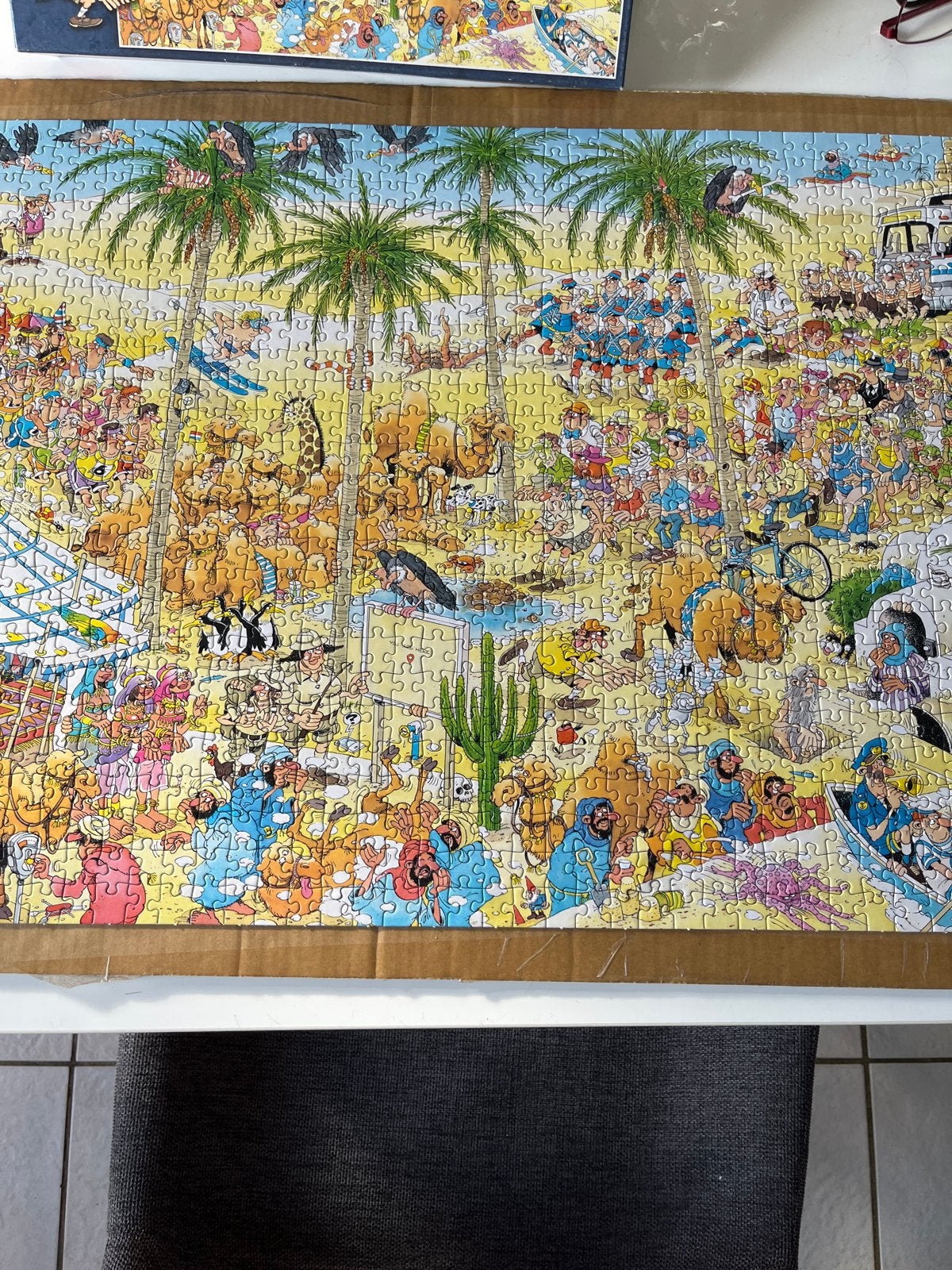 Jan van Haasteren puzzel - De Oase /1000stukjes/ruilen, Ophalen, 500 t/m 1500 stukjes, Gebruikt, Legpuzzel