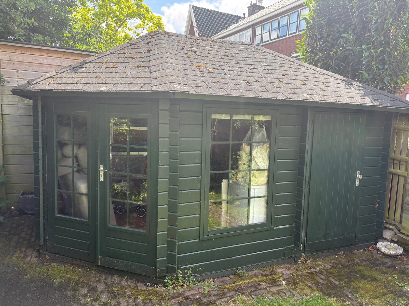 Groot tuinhuis hout 4 x 3 x 2.70m houten schuur schuurtje, Tuin en Terras, Tuinhuizen, Ophalen, 250 tot 500 cm, Hout, 200 tot 400 cm