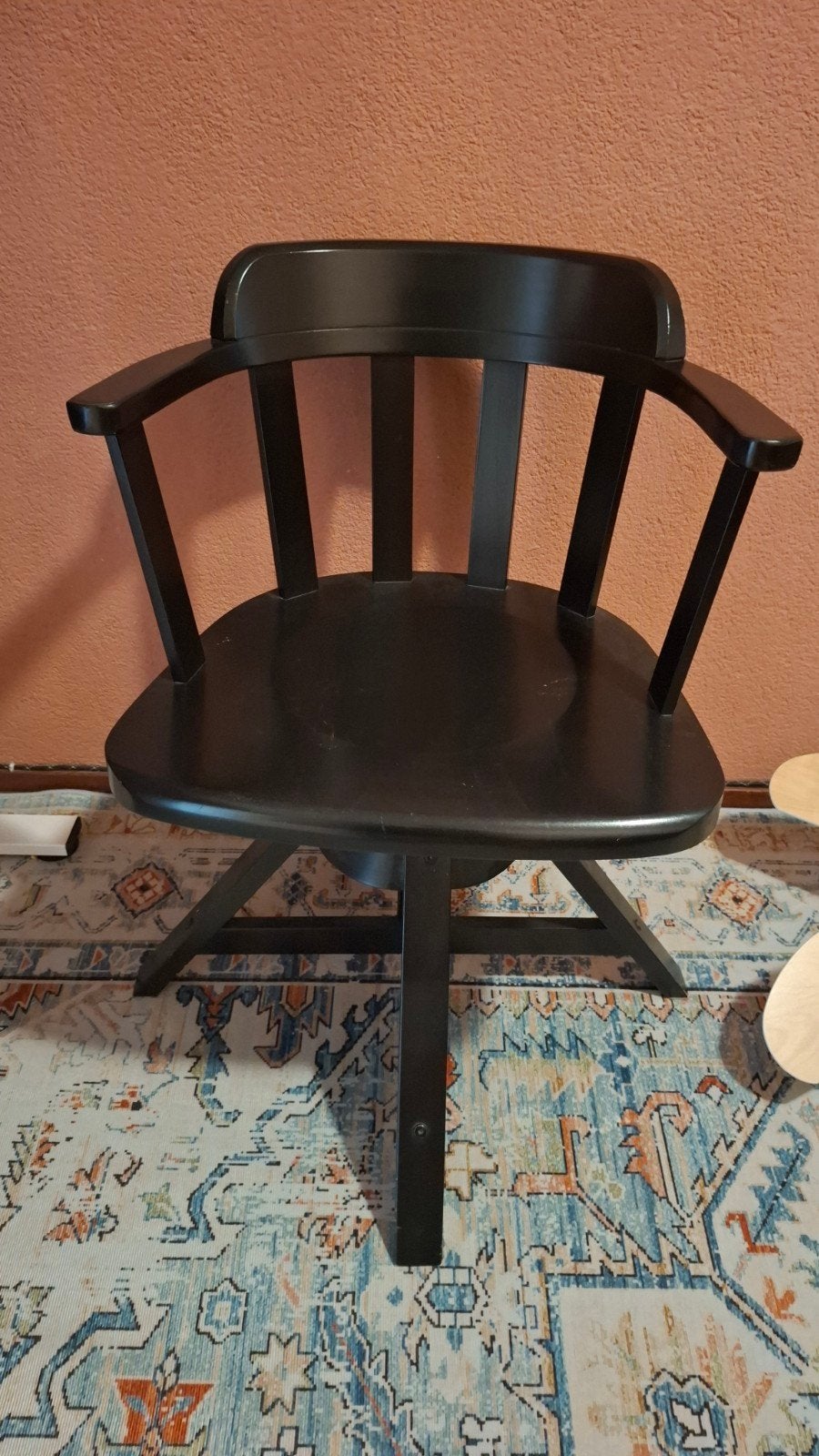 Zwarte bureaustoel Ikea Feodor, Ophalen, Gebruikt, Zwart, Eén