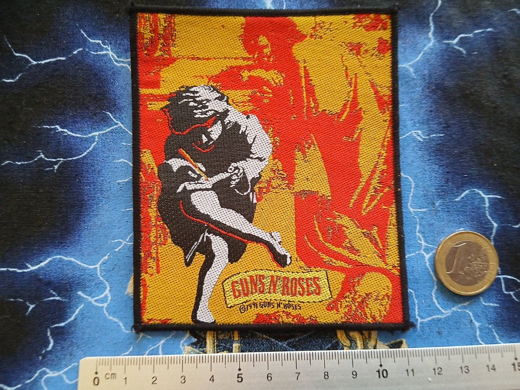 Guns N' Roses mooie  1991 vintage Use Your Illusion patch 15, Ophalen of Verzenden, Nieuw, Kleding