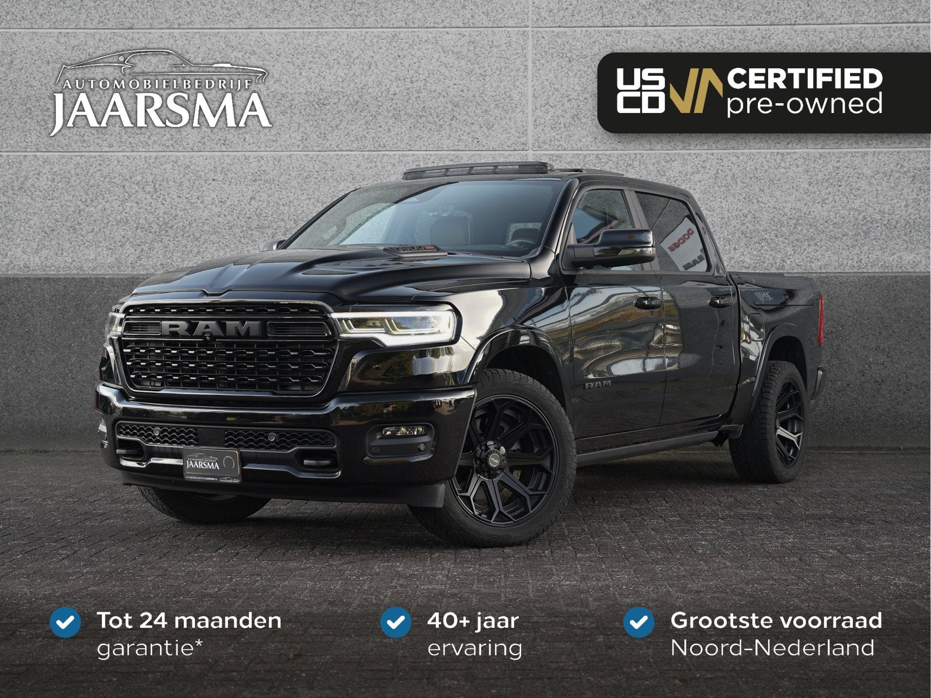 Dodge Ram 1500 Limited Night 549pk Hurricane H-O | 4 Play Wh, Auto's, Automaat, Gebruikt, 2993 cc, Zwart