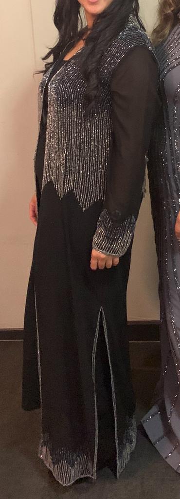 Abaya met kralen uit Dubai, Maat 38/40 (M), Overige typen, Zwart, Ophalen of Verzenden
