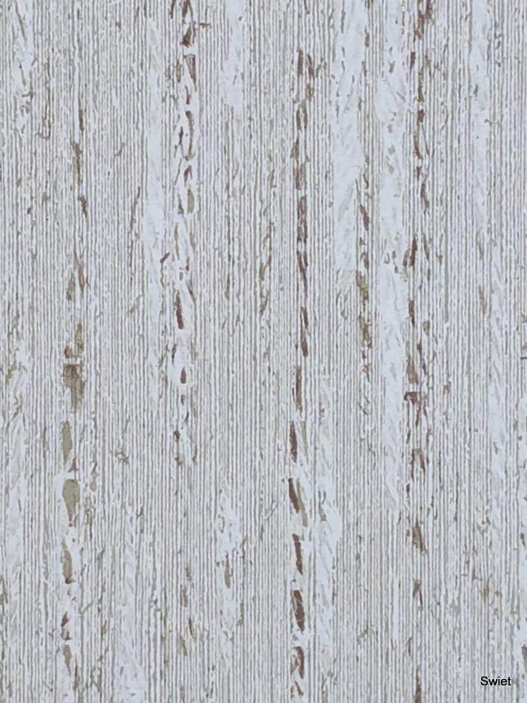 13146 vintage jutelook behang met fijne verticale lijn swiet, Verzenden, Minder dan 10 m², Beige