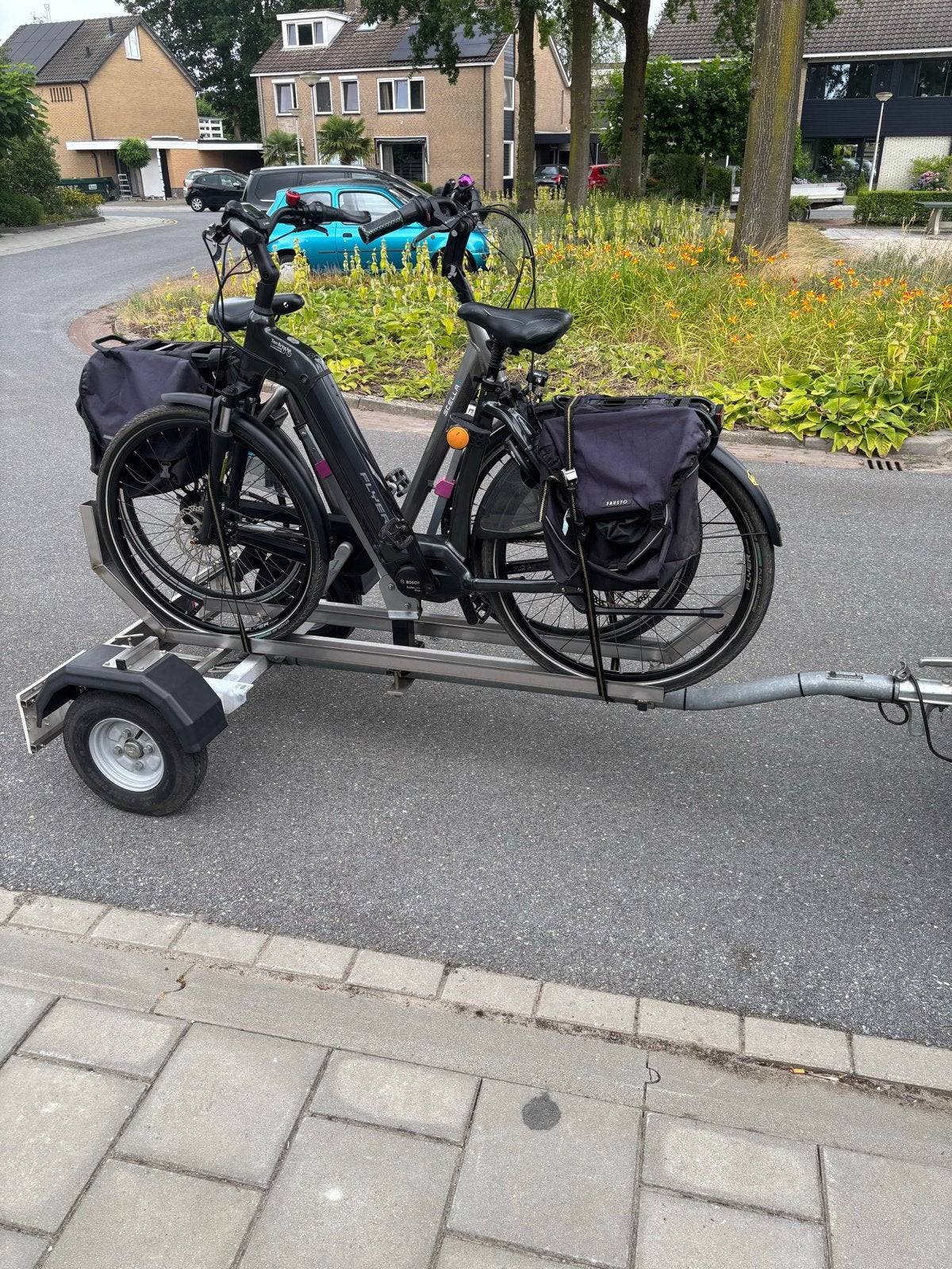 Lichte fietstrailer voor 2 elektrische fietsen | Aanhanger, Ophalen, Gebruikt, 80 kg of meer