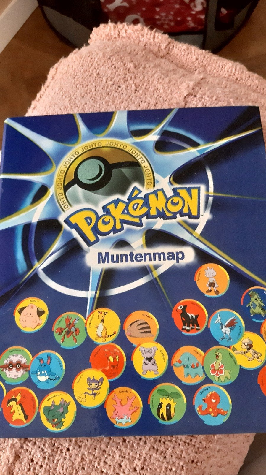 Pokémon Muntenmap Johto met munten - Super de Boer/Konmar, Ophalen of Verzenden, Gebruikt, Overige typen