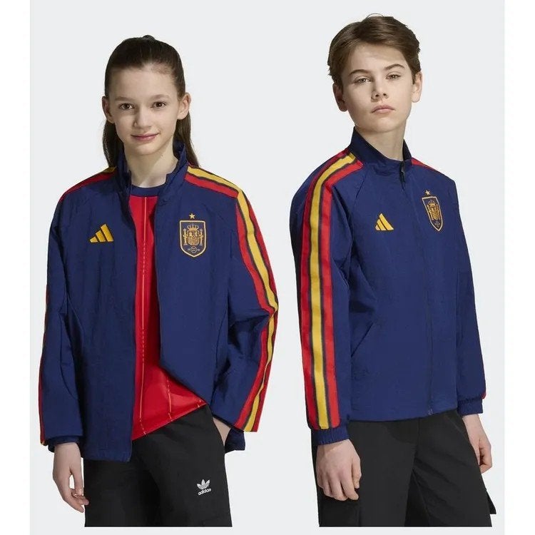 Adidas Spanje Trainingsjack voor Kinderen - Blauw/Rood/Geel, Kinderen en Baby's, Ophalen of Verzenden, Nieuw, Adidas, Jongen of Meisje