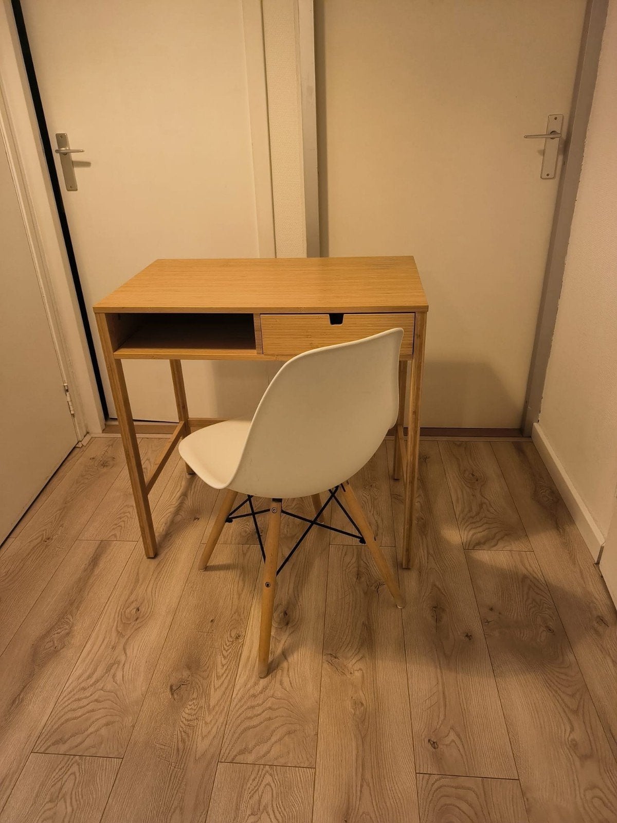 Ikea Nordkisa toilettafel bamboe 76x47, Ophalen, Met lades, Hout, Bruin