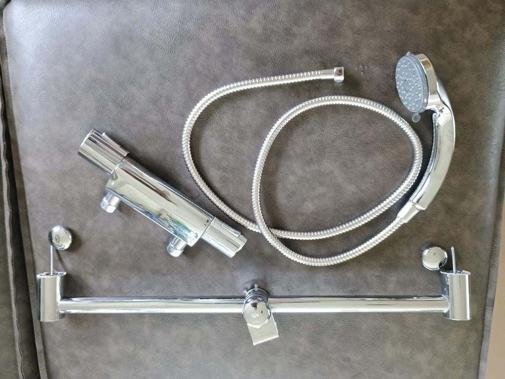 Grohe Doucheset met thermostaatkraan en glijstang, Ophalen