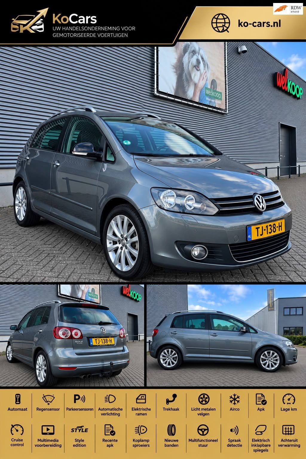Volkswagen Golf Plus / Bomvoll / Automaat / Trekhaak / Airco, Auto's, Euro 5, Gebruikt, Alcantara, 122 pk