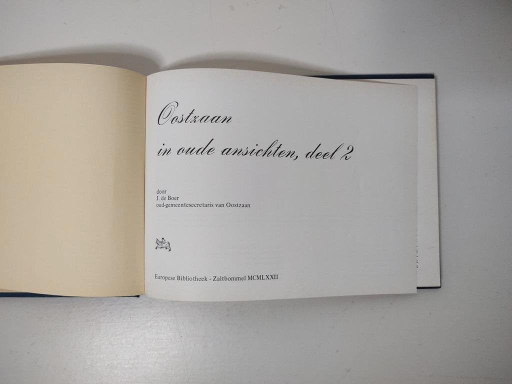 Oostzaan in oude ansichten deel 2, Boeken, Ophalen of Verzenden, J. de Boer, 20e eeuw of later, Gelezen