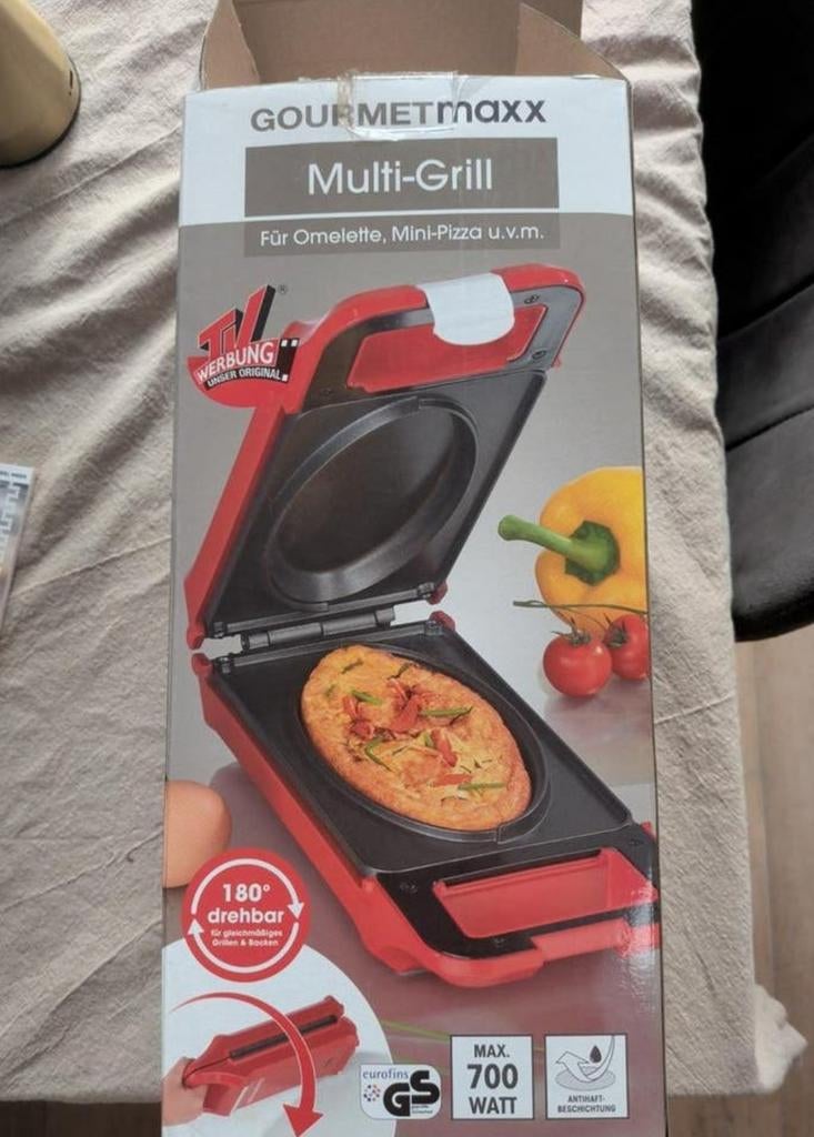 GOURMETmaxx Multi-Grill: Omelet, Mini-Pizza & meer!, Ophalen of Verzenden, Nieuw, Tafelgrill