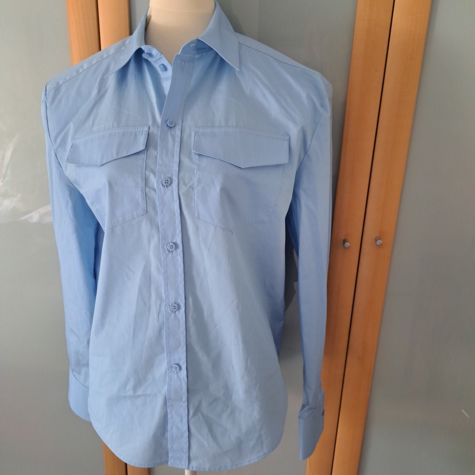 Wardrobe NYC x H&M Overhemdbloes Maat M, Maat 38/40 (M), Blauw, Wardrobe NYC x H&M, Nieuw