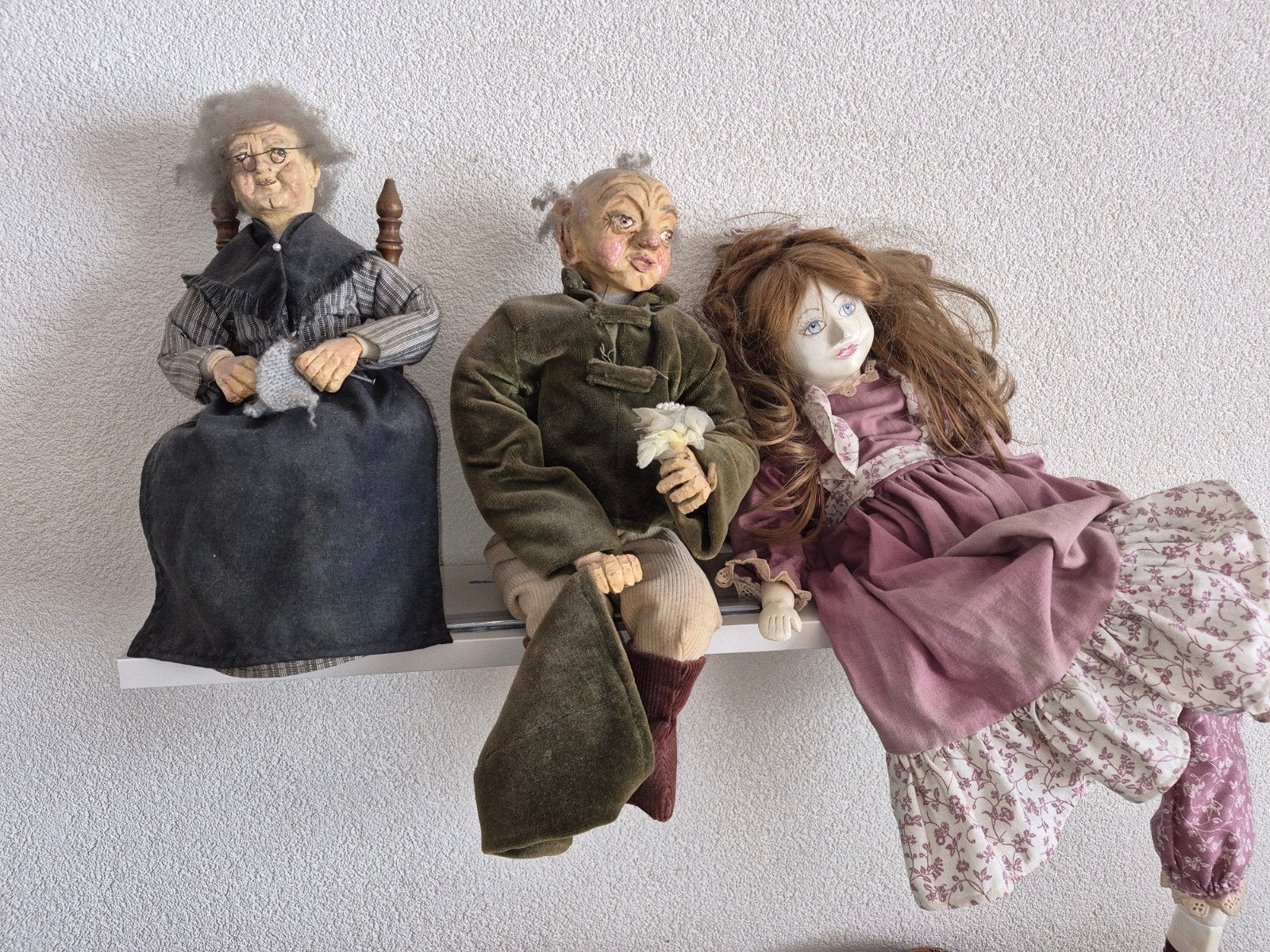 Unieke handgemaakte poppen - set van 3, Verzamelen, Ophalen of Verzenden, Gebruikt, Pop