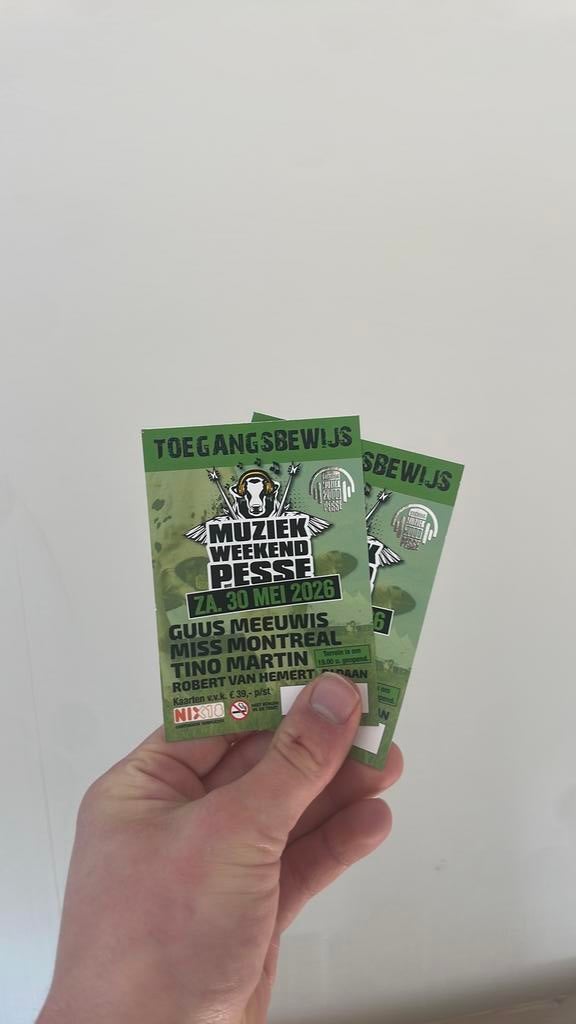 Muziekweekend Pesse tickets Zaterdag, Twee personen