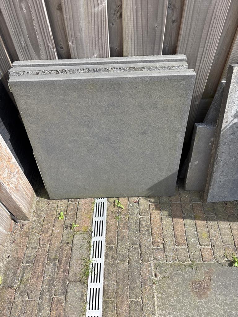 Betonnen terrastegels 60x60- Gebruikt, Tuin en Terras, Ophalen, Gebruikt, Minder dan 5 m², Beton