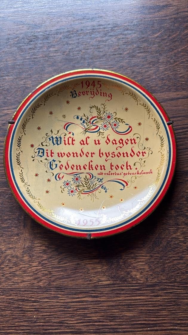 Vintage Bevrijdingsbord 1945-1955 - Valerius Gedenkklank, Ophalen, Gebruikt