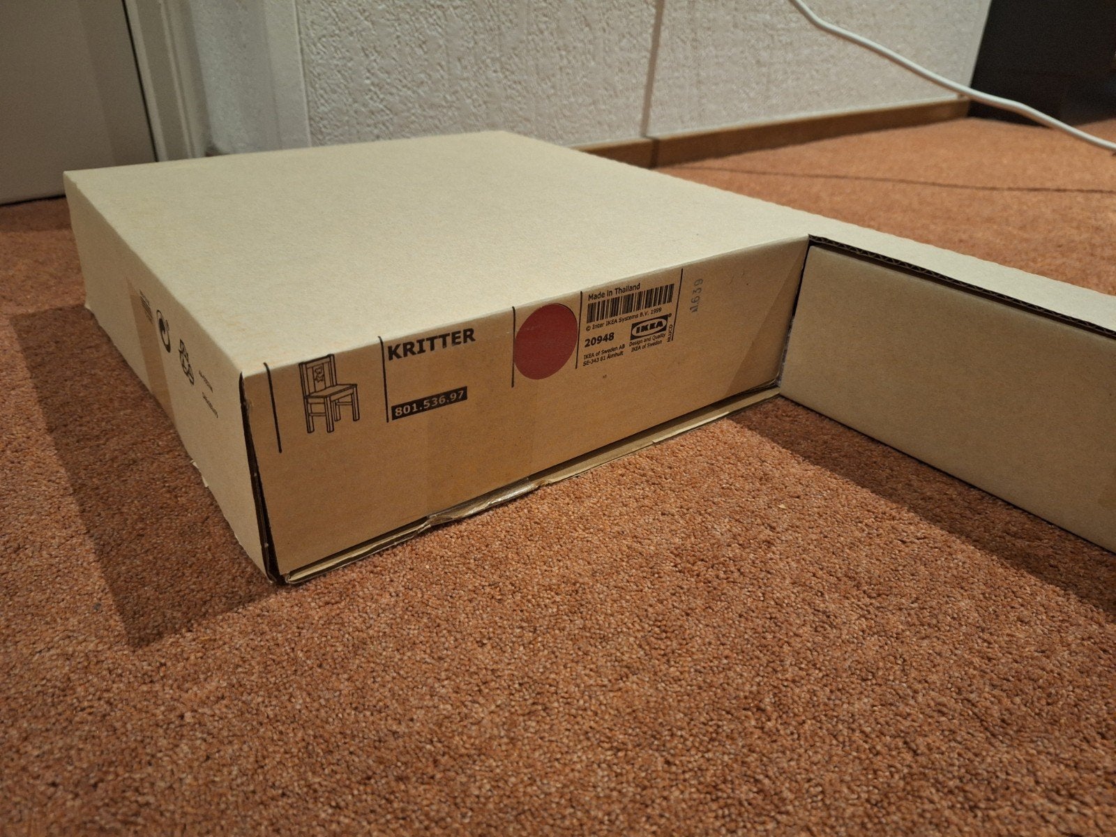 Rood ikea kritter stoeltje nieuw in doos, Ophalen of Verzenden, Nieuw, Overige typen, Aanschuifbaar