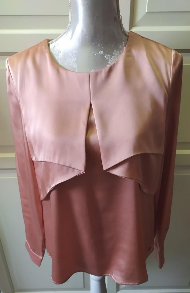 Josh V Blouse Satijn Roze Maat S, Ophalen of Verzenden, Zo goed als nieuw, Roze, Maat 36 (S)