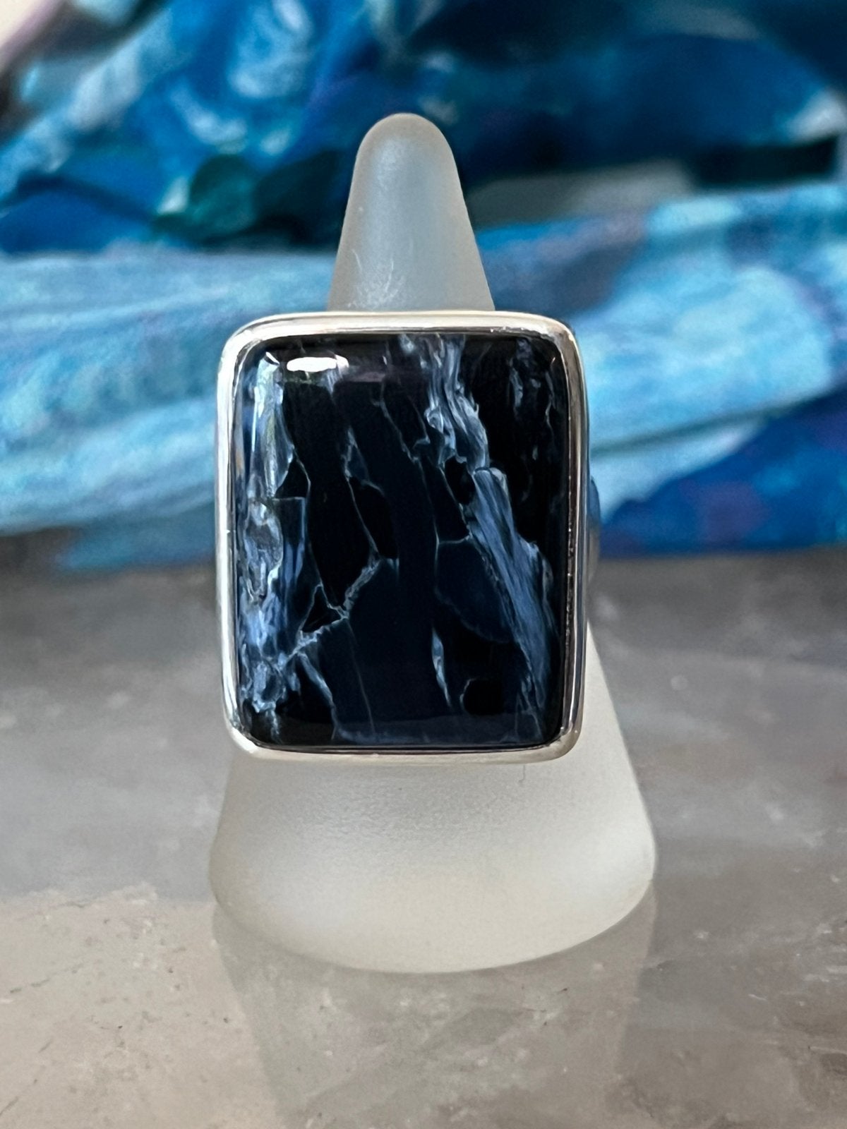Pietersiet beschermt intuïtie blokkades loslaten uniek, Sieraden, Tassen en Uiterlijk, Ringen, Blauw, Nieuw, 17 tot 18, Dame of Heer