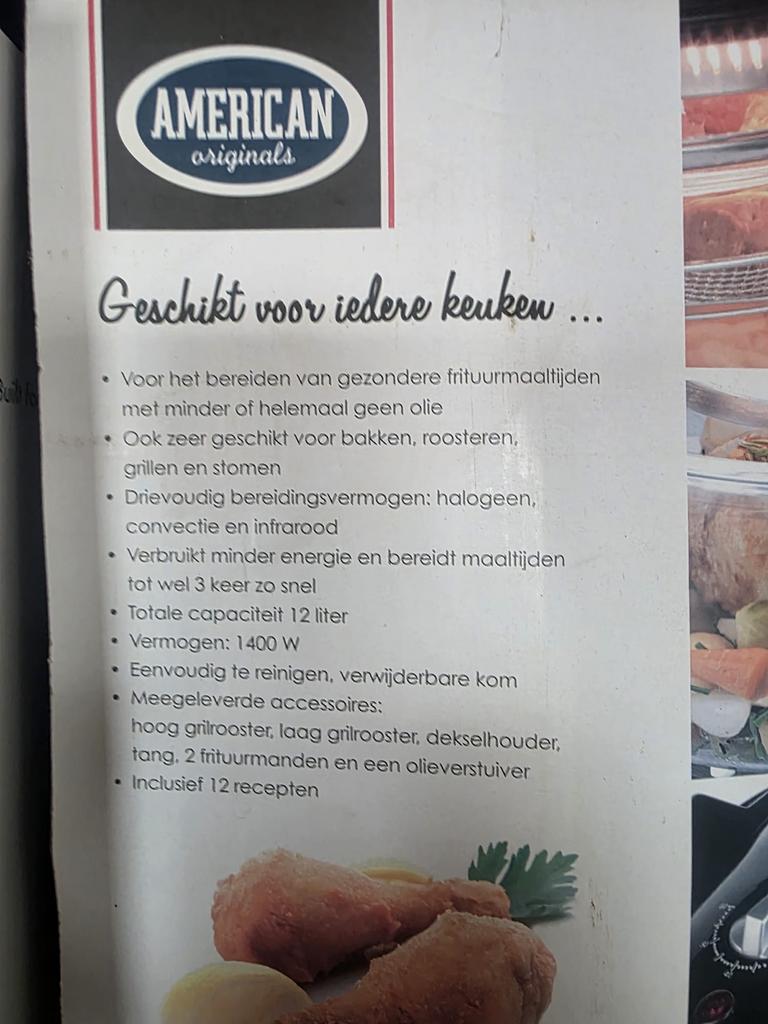 American Originals Low Fat Fryer - Gezond Frituren, Witgoed en Apparatuur, Airfryers, Gebruikt, Airfryer, 1500 gram of meer, Ophalen
