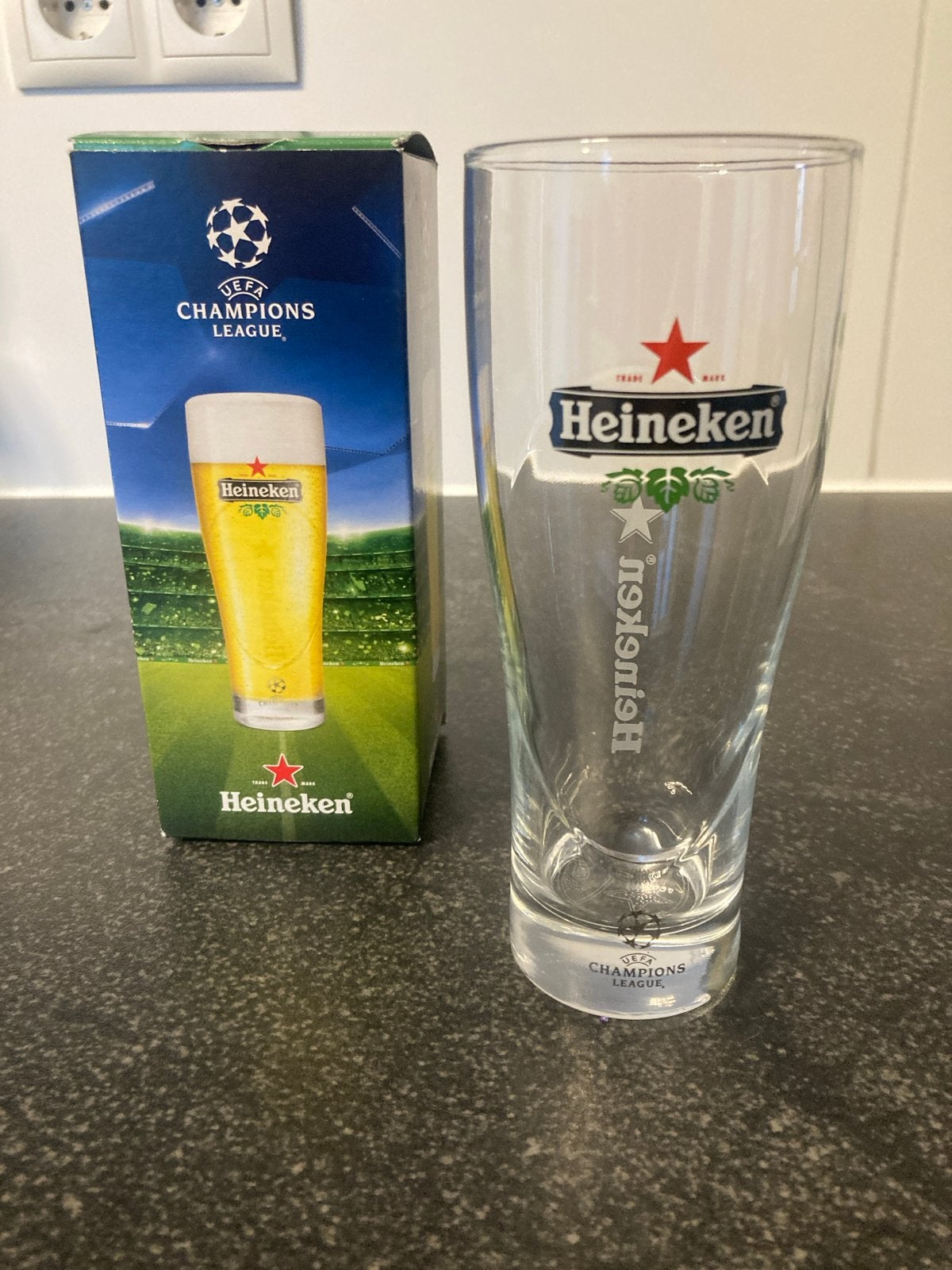 Heineken Champions League Bierglas - Nieuw in Doos, Ophalen of Verzenden, Nieuw