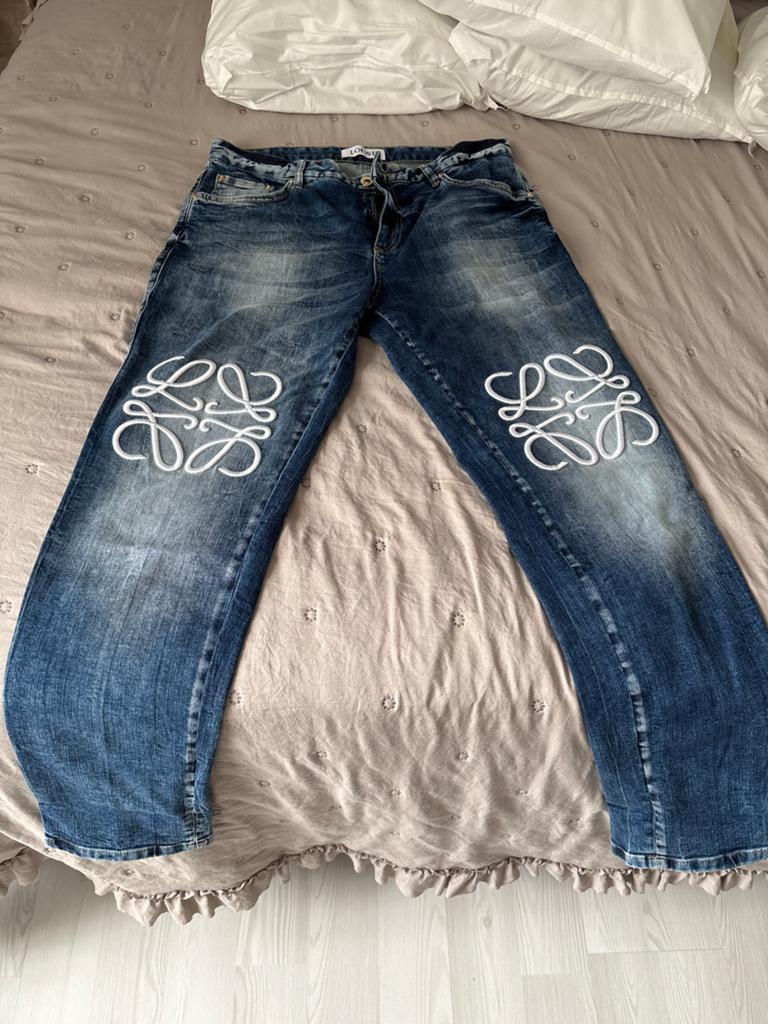 Loewe Jeans met Anagram Logo, Ophalen, Zo goed als nieuw, Blauw, W30 - W32 (confectie 38/40)