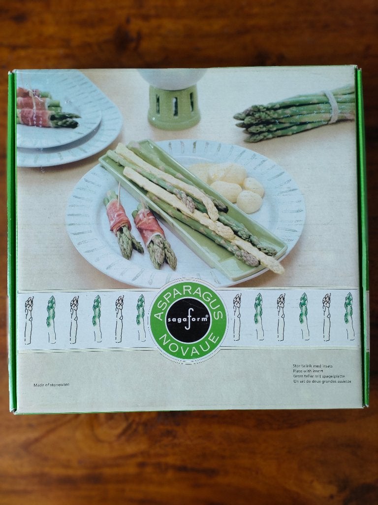 ASPERGEBORD met inzetschaaltje 2x, Nieuw, Ophalen of Verzenden, Bord(en), Overige stijlen