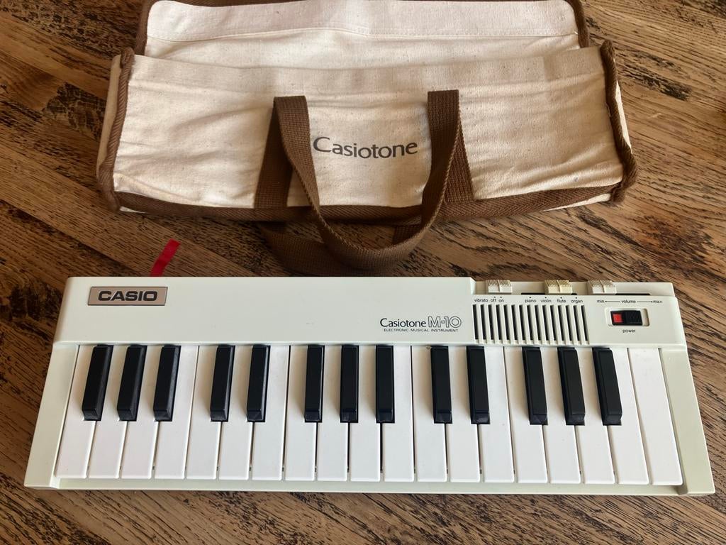Casio Casiotone M-10 Vintage Mini Keyboard met Draagtas, Ophalen of Verzenden, Gebruikt