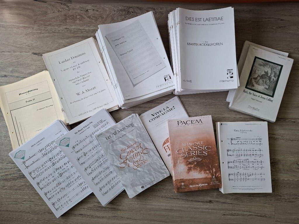 Bladmuziek, Originele partituren mannenkoor TTBB., Overige genres, Overige soorten, Ophalen of Verzenden, Zo goed als nieuw