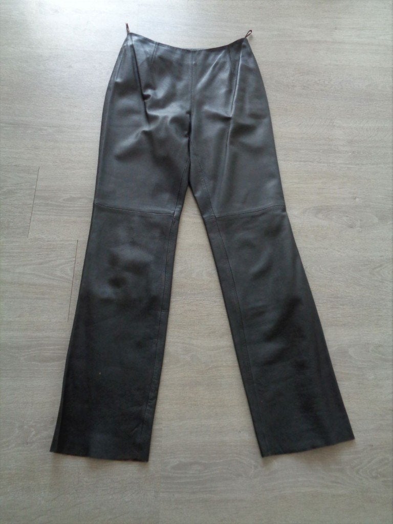 Claudia Strater 100% leren broek, donkerbruin, 36/38 Nieuw, Bruin, Nieuw, Ophalen of Verzenden, Maat 36 (S)