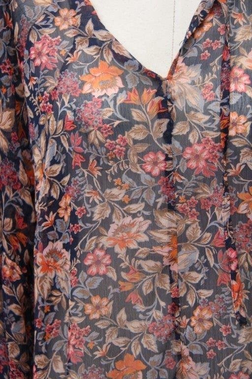 Jurk donkerblauw/ oranje Zhenzi mt S (42/44) transp. Vaste, Kleding | Dames, Zhenzi, Maat 42/44 (L), Oranje, Ophalen of Verzenden