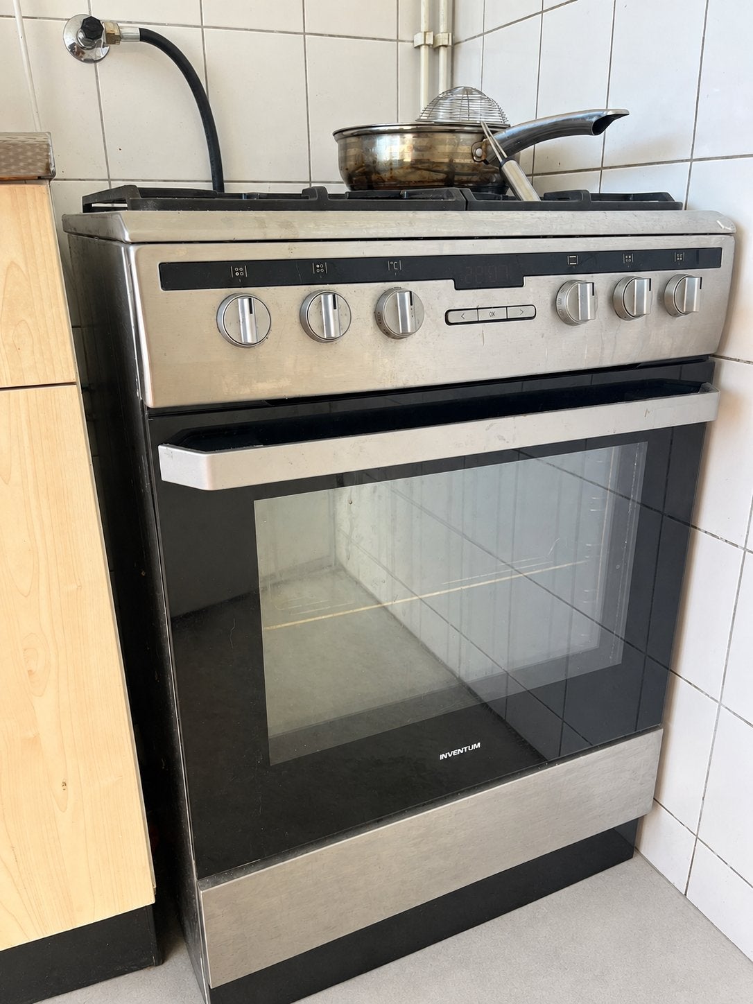 Inventum Vrijstaand Gasfornuis met Oven -  moet nu weg, Ophalen, 60 cm of meer, 4 kookzones, Zo goed als nieuw