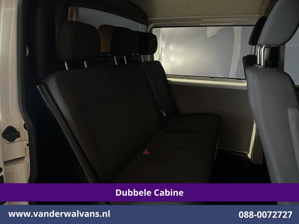 Volkswagen Transporter 2.0 TDI 150pk L2H1 Dubbele Cabine Air, Auto's, Bestelauto's, Voorwielaandrijving, Stof, Euro 6, 4 cilinders