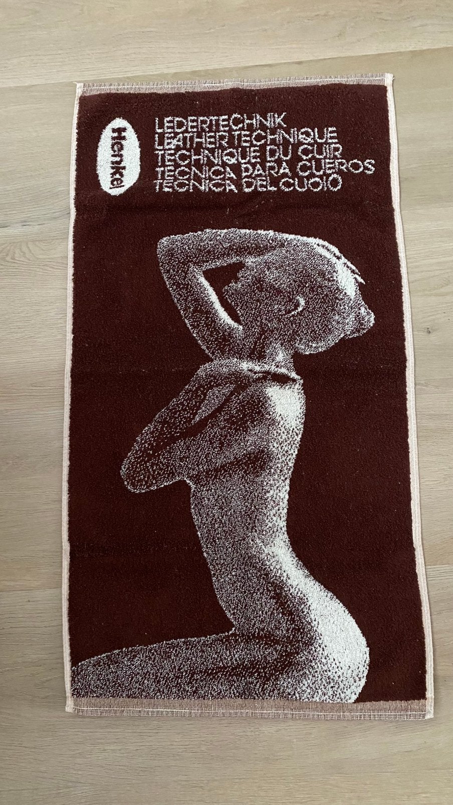 Vintage handdoek Vossen West Germany 1970s, Bruin, Handdoek, Vossen, Ophalen of Verzenden