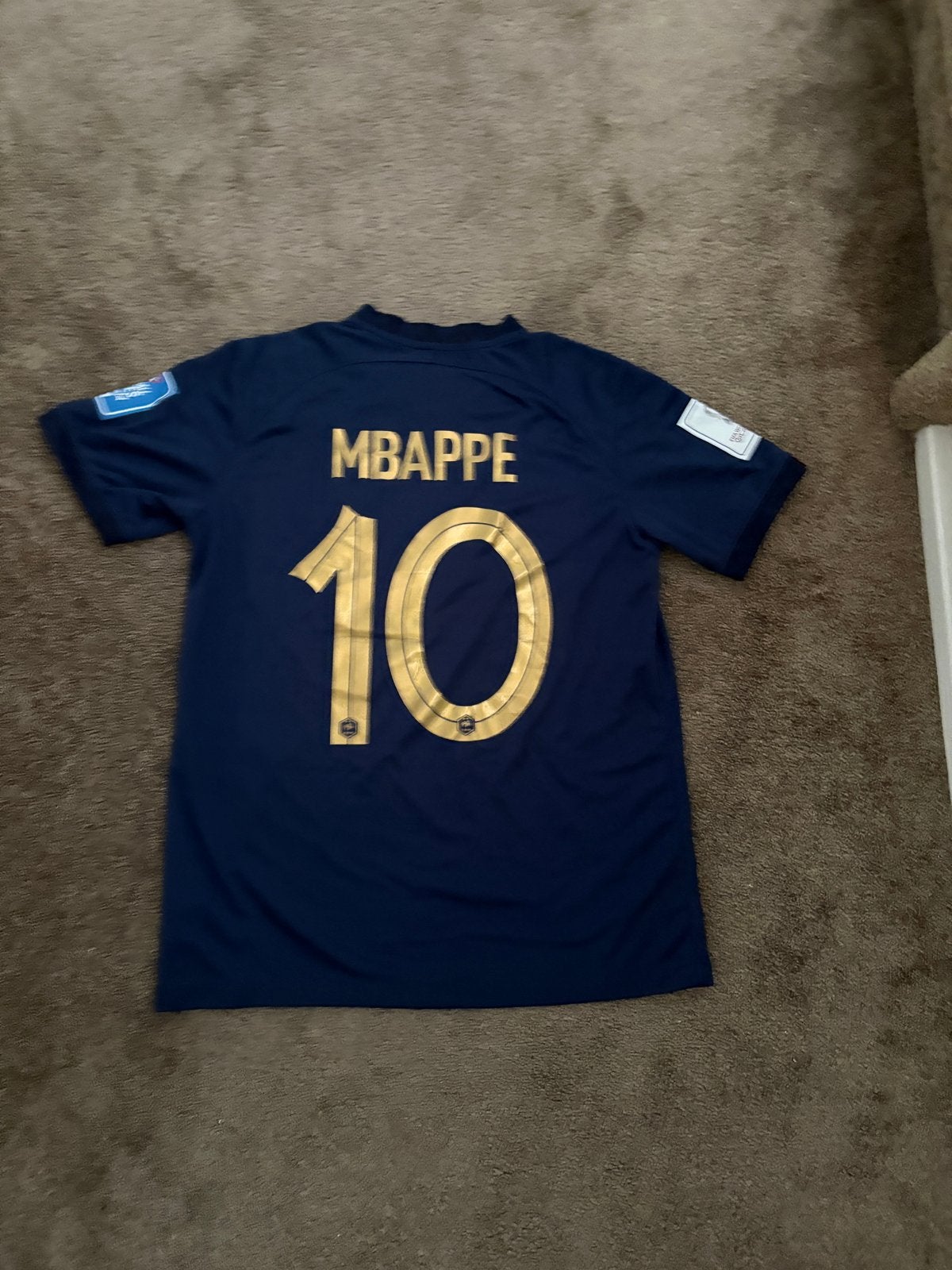 Frankrijk Thuisshirt WK 2022 Mbappé #10 Maat M, Maat M, Ophalen of Verzenden, Zo goed als nieuw, Shirt