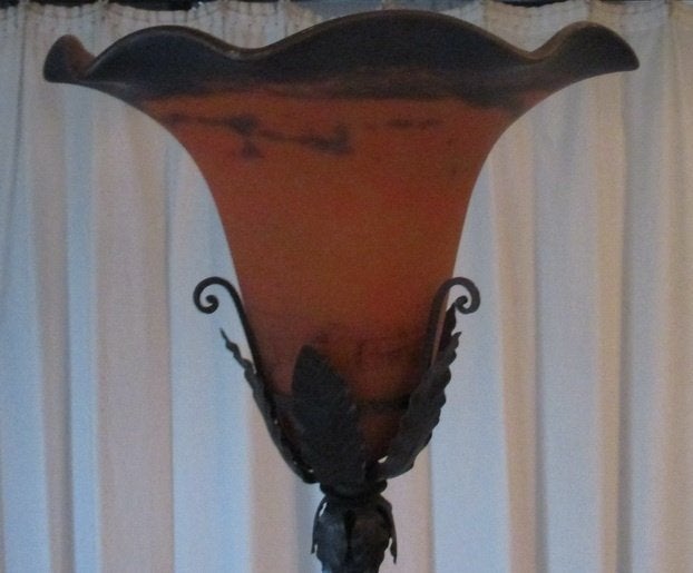 uitzonderlijke art deco vloerlamp zeldzame Muller coup 23, Ophalen