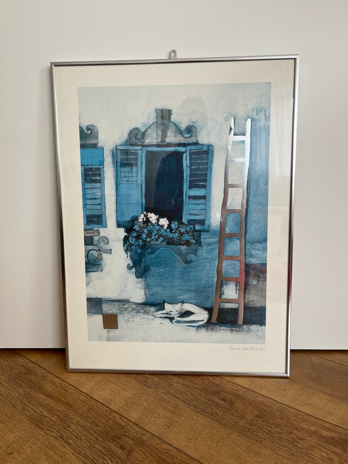 Schilderij Rosina Wachtmeister - Kat bij Venster, Antiek en Kunst, Kunst | Schilderijen | Klassiek, Ophalen, Overige stijlen, Dieren