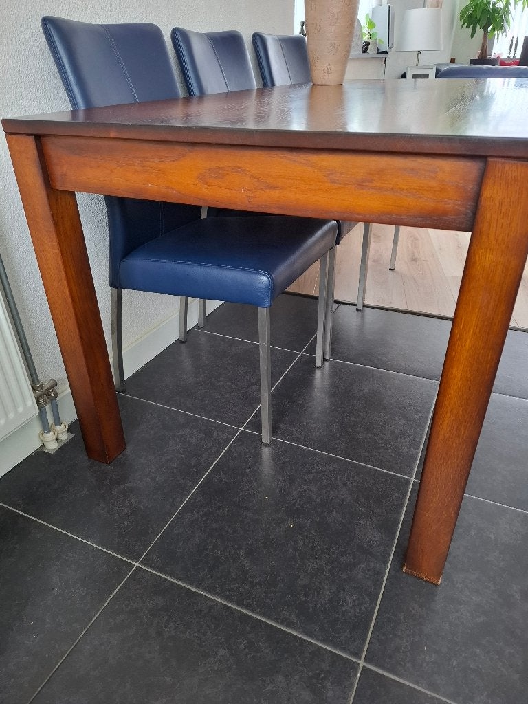 Eettafel beukenkleur, Huis en Inrichting, Ophalen, Gebruikt, 50 tot 100 cm, Vijf personen of meer