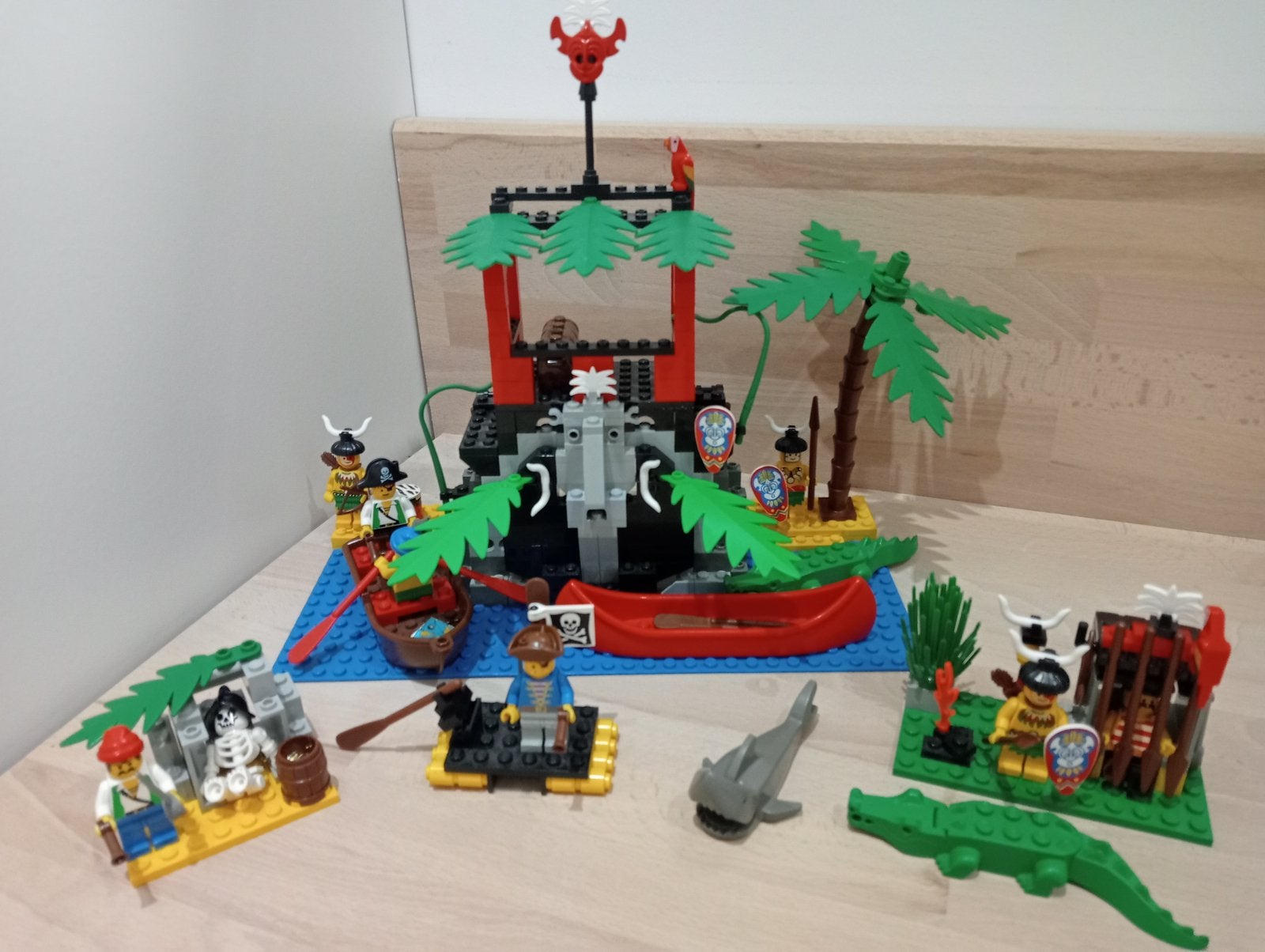 lego piraten en inboorlingen jungle 6264-6246-6234-6232, Gebruikt, Inclusief instructies, Lego, Complete set