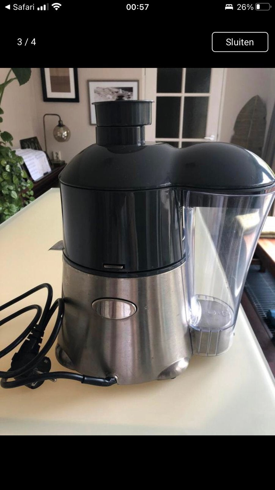 Morpy Richards Juicer - Sapcentrifuge, Ophalen of Verzenden, Gebruikt, Elektrisch, Sapcentrifuge